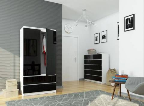 SZAFA S90 2D 2SZ CLP PK CZARNY POŁYSK
