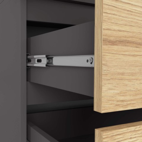 SZAFA S90 2D 2SZ CLP PK GRAFIT SZARY / DĄB ARTISAN