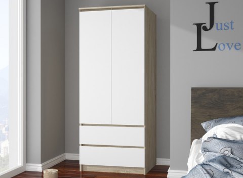 SZAFA S90 2D 2SZ CLP PK SONOMA / BIAŁY