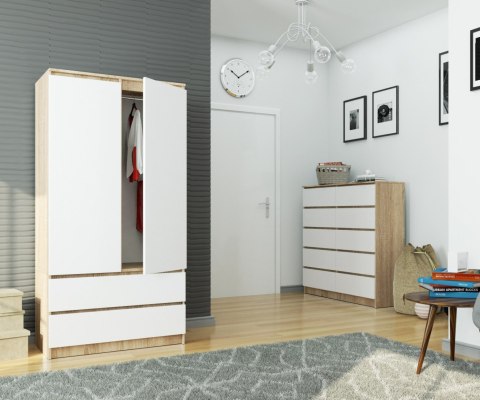 SZAFA S90 2D 2SZ CLP PK SONOMA / BIAŁY