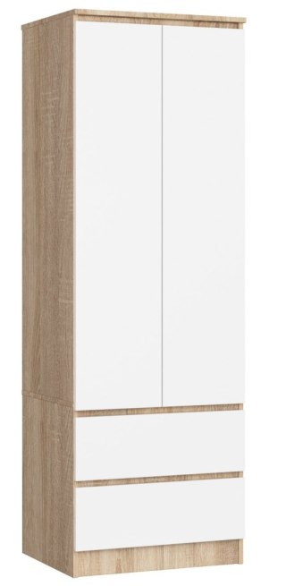 SZAFA STAR S 60 cm 2 DRZWI 2 SZUFLADY PK SONOMA / BIAŁA