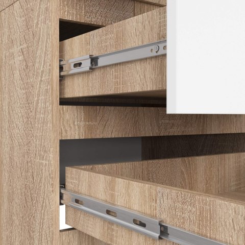 SZAFA STAR S 60 cm 2 DRZWI 2 SZUFLADY PK SONOMA / BIAŁA