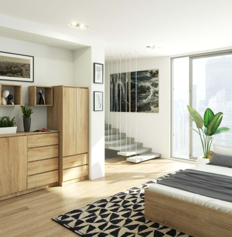 SZAFA STAR S 60 cm 2 DRZWI 2 SZUFLADY PK SONOMA