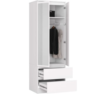 SZAFA STAR S 60 cm Z LUSTREM 2 DRZWI 2 SZUFLADY PK BIAŁA