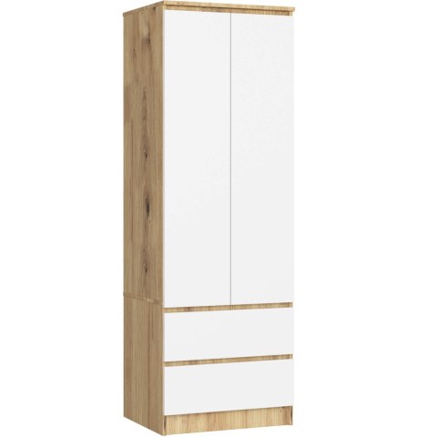 SZAFA STAR S60 2D 2SZ PK DĄB ARTISAN / BIAŁA