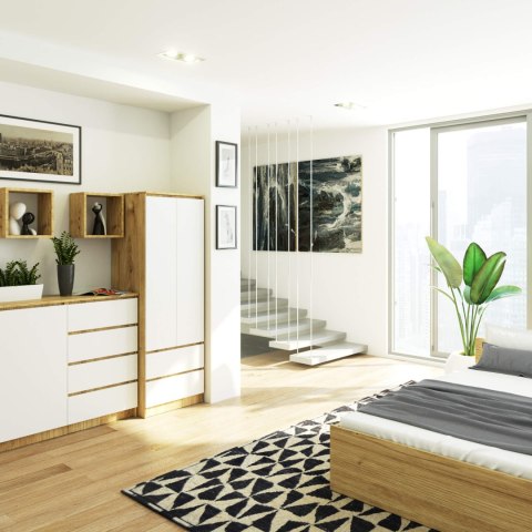 SZAFA STAR S60 2D 2SZ PK DĄB ARTISAN / BIAŁA