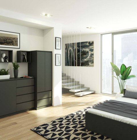 SZAFA STAR S60 2D 2SZ PK GRAFIT SZARY