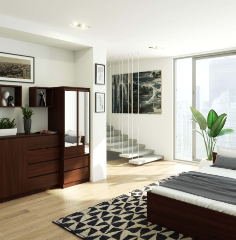 SZAFA STAR S60 2D 2SZ WENGE + LUSTRO