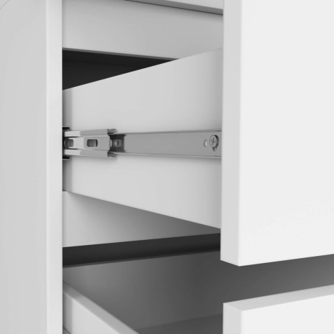 SZAFA Z NADSTAWKĄ S 90 cm 2 DRZWI 2 SZUFLADY PK BIAŁA