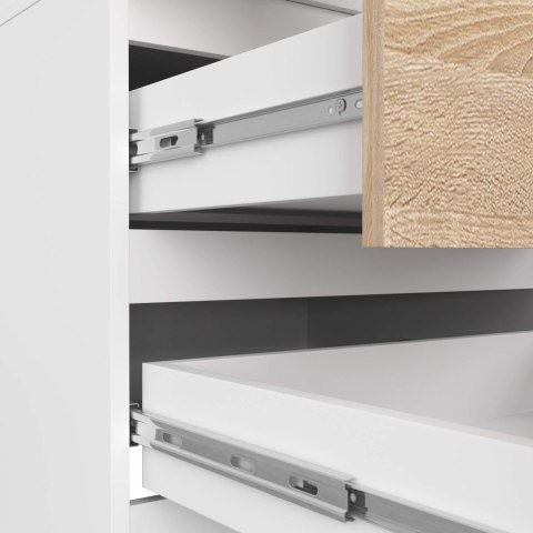 SZAFA Z NADSTAWKĄ S60 2D 2SZ CLP PK BIAŁY / SONOMA