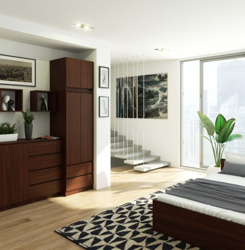 SZAFA Z NADSTAWKĄ S60 2D 2SZ CLP WENGE