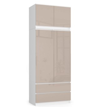 SZAFA Z NADSTAWKĄ S90 2D 2SZ CLP PK CAPUCINO POŁYSK