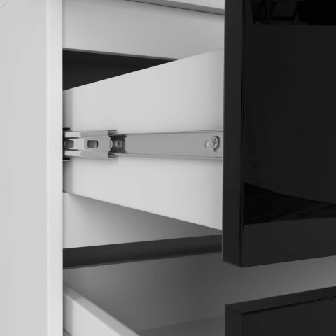 SZAFA Z NADSTAWKĄ S90 2D 2SZ CLP PK CZARNY POŁYSK