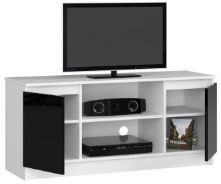 SZAFKA RTV 120 cm 2D 1P CZARNY AKRYL WYSOKI POŁYSK