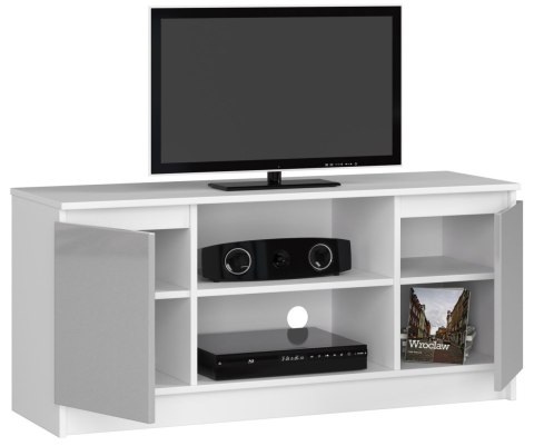 SZAFKA RTV 120 cm 2D 1P METALIK AKRYL WYSOKI POŁYSK