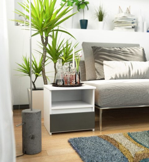 KOMODA CL1 PK BIAŁA / GRAFIT SZARY