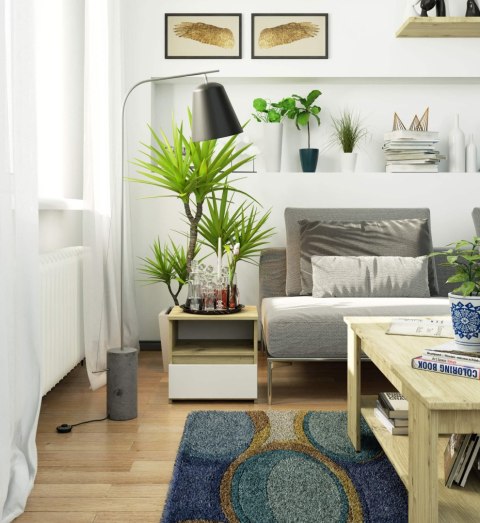 KOMODA CL1 PK DĄB ARTISAN / BIAŁA