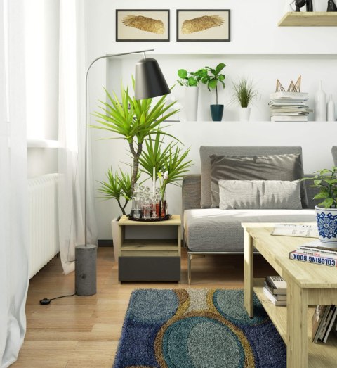 KOMODA CL1 PK DĄB ARTISAN / SZARA