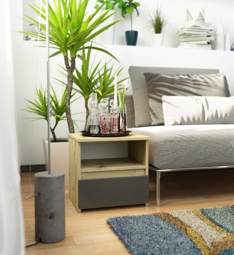 KOMODA CL1 PK DĄB ARTISAN / SZARA