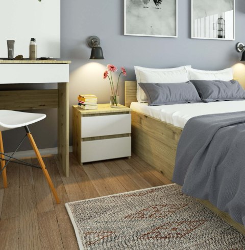 KOMODA CL2 2SZ CLP PK DĄB ARTISAN / BIAŁY