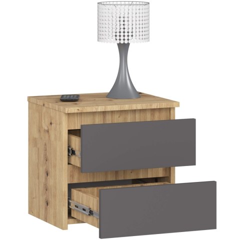 KOMODA CL2 2SZ CLP PK DĄB ARTISAN / SZARY