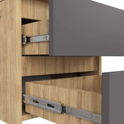 KOMODA CL2 2SZ CLP PK DĄB ARTISAN / SZARY