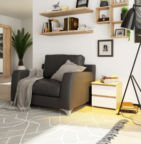 KOMODA CL2 2SZ CLP PK DĄB SONOMA / BIAŁY