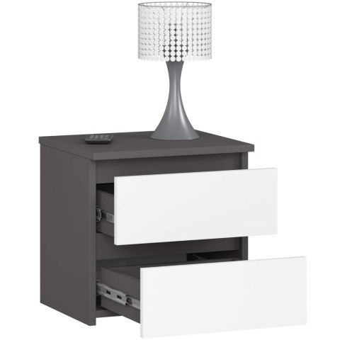 KOMODA CL2 2SZ CLP PK GRAFIT SZARY / BIAŁA