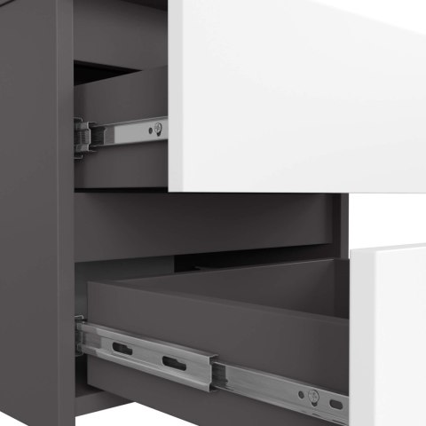 KOMODA CL2 2SZ CLP PK GRAFIT SZARY / BIAŁA