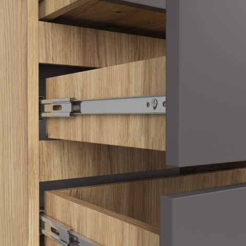 KOMODA CL3 3SZ CLP PK DĄB ARTISAN / SZARY