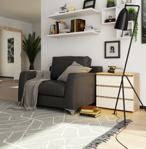 KOMODA CL3 3SZ CLP PK DĄB SONOMA / BIAŁY