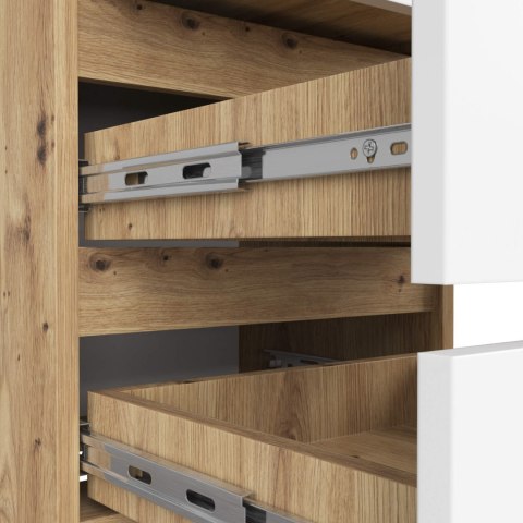 KOMODA CL3/40 DĄB PK ARTISAN / BIAŁA