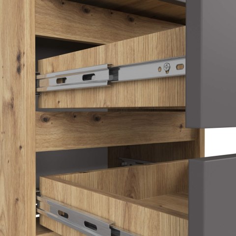 KOMODA CL3/40 PK DĄB ARTISAN / SZARA