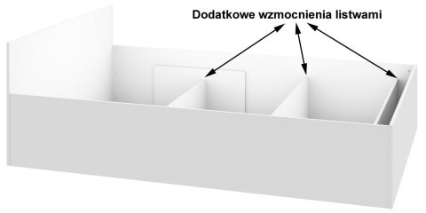 ŁÓŻKO PODNOSZONE CLP 120x200 OSKRZYNIA + STELAŻ BIAŁE