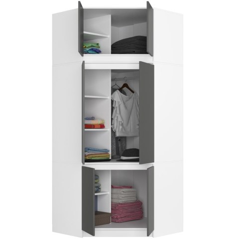 NADSTAWKA DO SZAFY S100 BIAŁA / SZARA