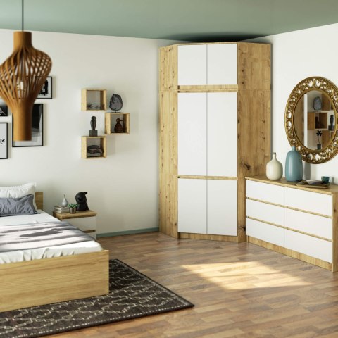 NADSTAWKA DO SZAFY S100 DĄB ARTISAN / BIAŁA