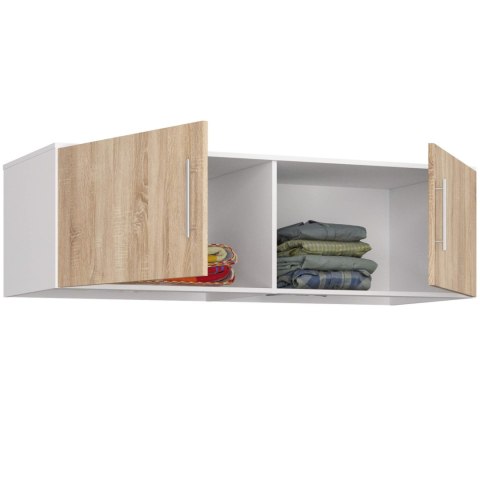 NADSTAWKA DO SZAFY S150 BIAŁA / DĄB SONOMA