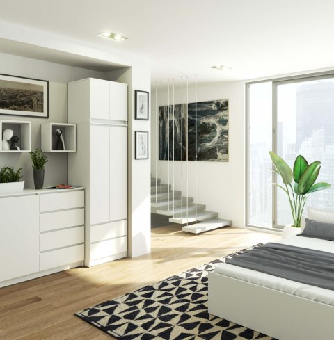 NADSTAWKA DO SZAFY S60 STAR BIAŁA