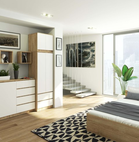 NADSTAWKA DO SZAFY S60 STAR DĄB SONOMA/BIAŁA