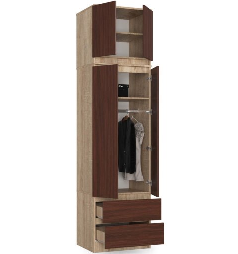 NADSTAWKA DO SZAFY S60 STAR DĄB SONOMA/WENGE