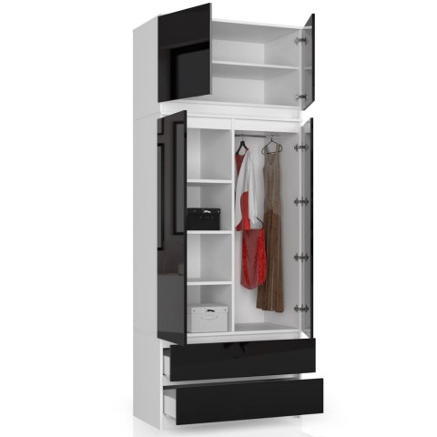 NADSTAWKA DO SZAFY S90 2D 2SZ CLP CZARNY POŁYSK