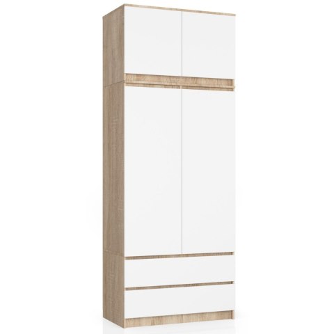 NADSTAWKA DO SZAFY S90 2D 2SZ CLP SONOMA / BIAŁA