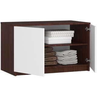 Nadstawka na szafę S 90 cm - wenge-biała - 2 drzwi