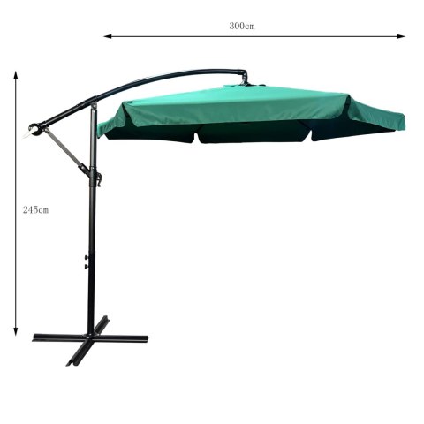 PARASOL OGRODOWY CYNIA CIEMNOZIELONY