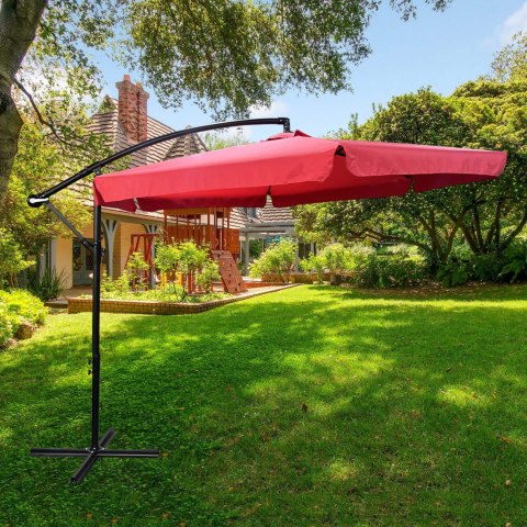 PARASOL OGRODOWY CYNIA CZERWONY
