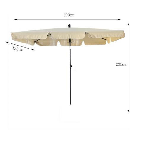 PARASOL OGRODOWY FLOKS BEŻOWY