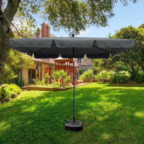 PARASOL OGRODOWY FLOKS CIEMNOSZARY