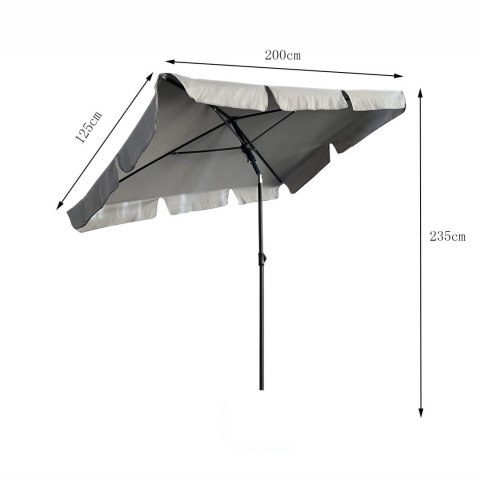 PARASOL OGRODOWY FLOKS JASNOSZARY