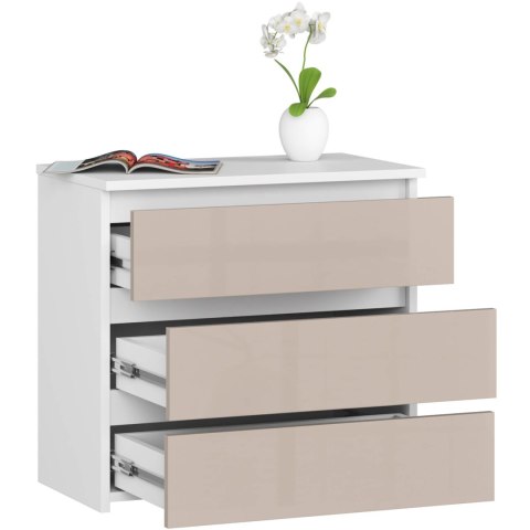 SZAFKA NOCNA CL3 60 cm PK BIAŁA / CAPPUCCINO POŁYSK