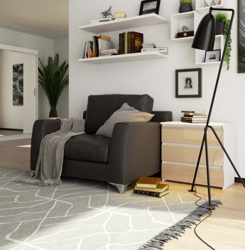 SZAFKA NOCNA CL3 60 cm PK BIAŁA / CAPPUCCINO POŁYSK